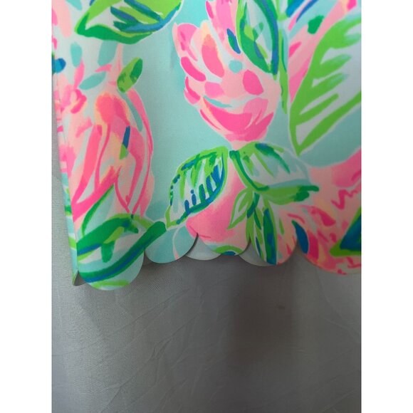 Lilly Pulitzer Floral Sleeveless Dress Girls Size 14 - Picture 2 of 4